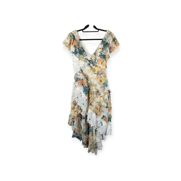 NWT Anthropologie Boho Floral Fairy Lace Dress SZ 4 - Picture 2 of 11